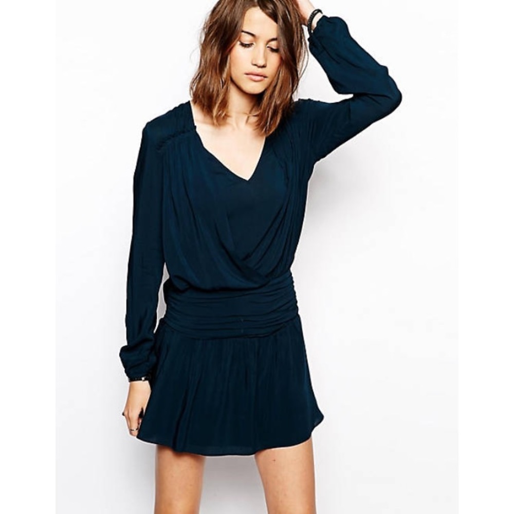 BA&SH Clematite Wrap Dress with Frill Skirt